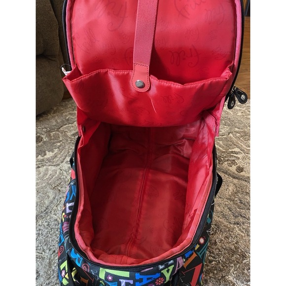 Vera Bradley FROM A TO VERA Rolling Backpack Carry On Luggage Suitcase - Picture 8 of 12